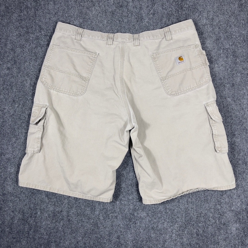Carhartt Cargo Shorts Mens 42 Tan Original Fit Cotton Twill Workwear B275 TAN